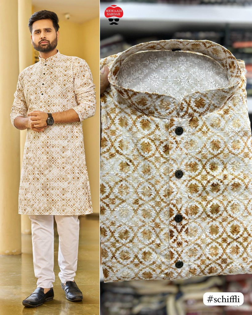 Brown Digital Kurta