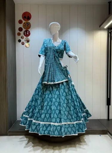 Rama Elegant Cotton Lehenga 