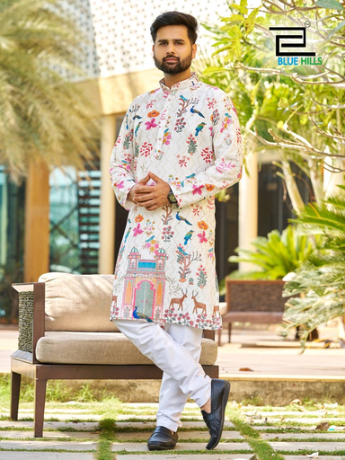 White Floral Kurta