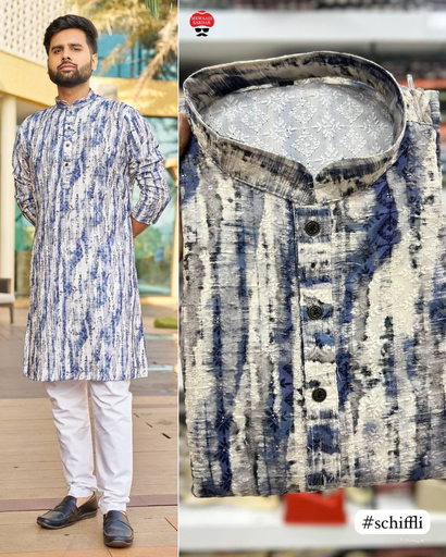 Blue Digital Kurta