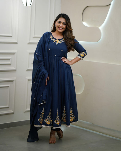 Blue Elegance Kurti