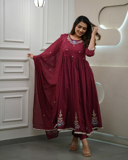Maroon Elegance Kurti