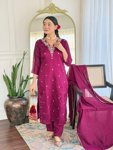 Wine Classy Kurti